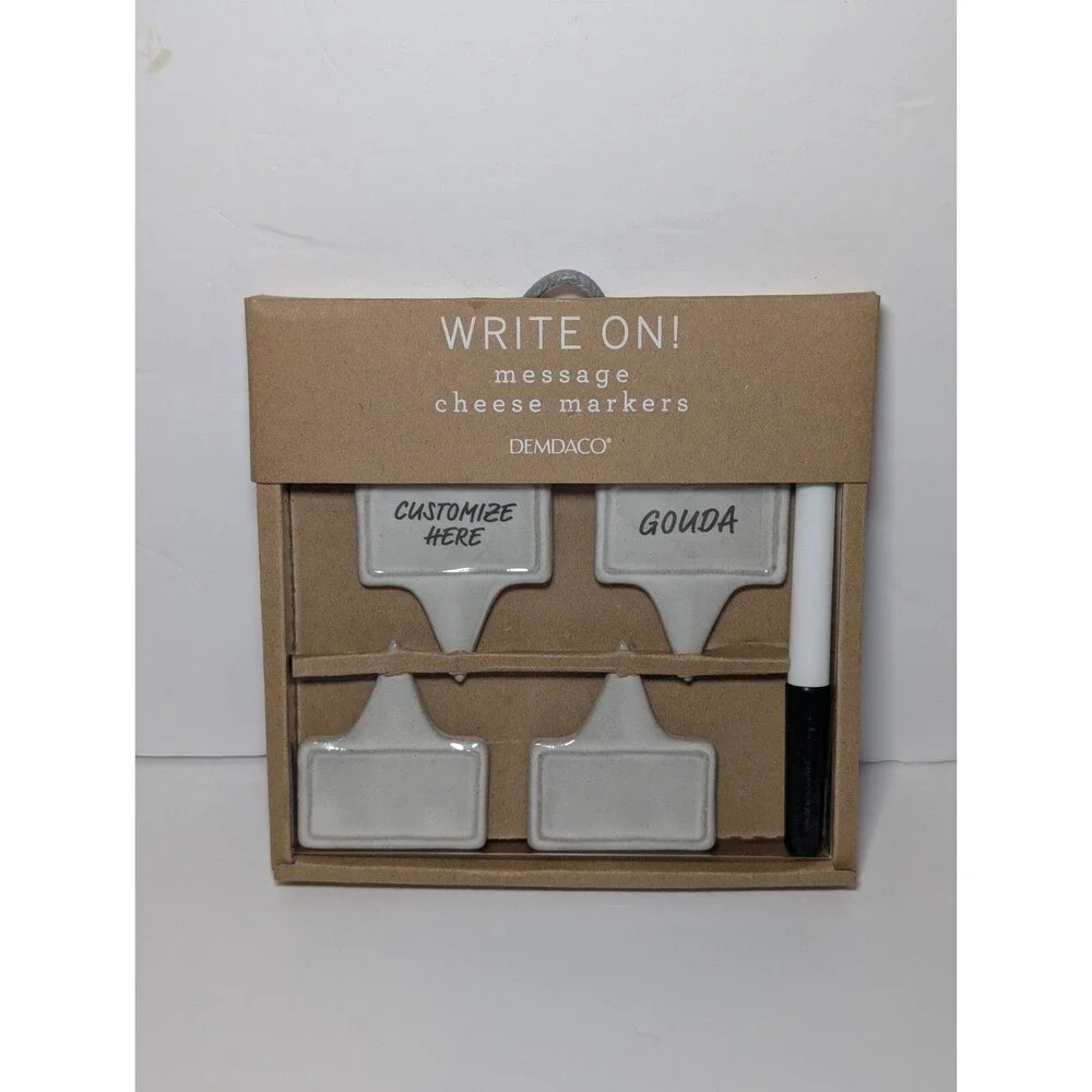 Demdaco Write On Message Cheese Markers for Charcuterie Boards Brand New